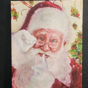 Santa Claus Canvas Sign Wall Art Home Decor Christmas Decoration